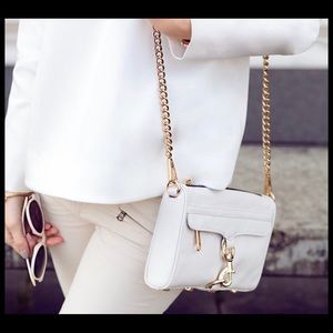 Rebecca Minkoff Mini MAC Crossbody - White & Gold